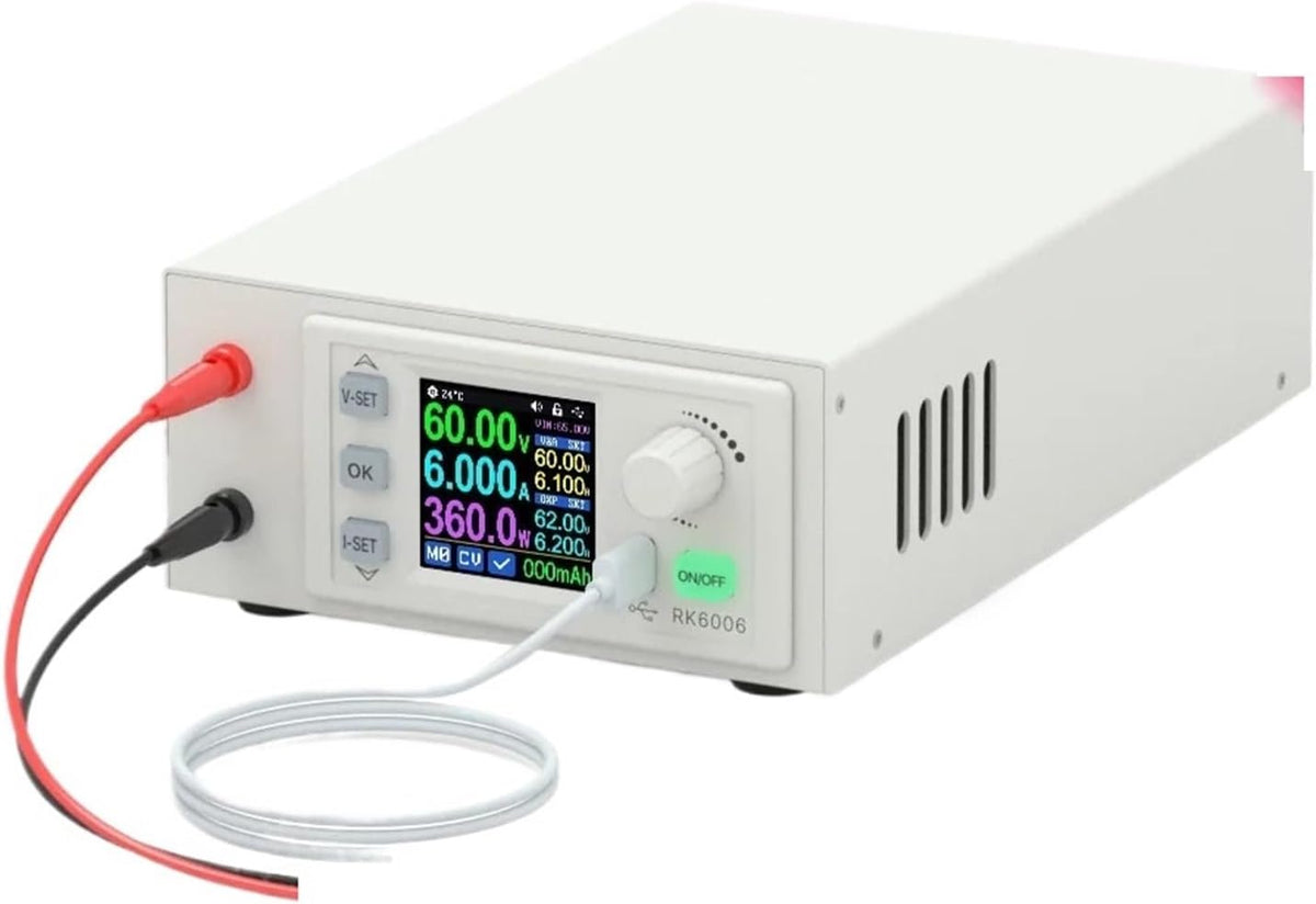 BAFEIYA Alimentation électrique industrielle, 200 x 115 x 57 mm, Blanc/Gris, RK6006-C Convertisseur numérique AC/DC à 4 Chiffres