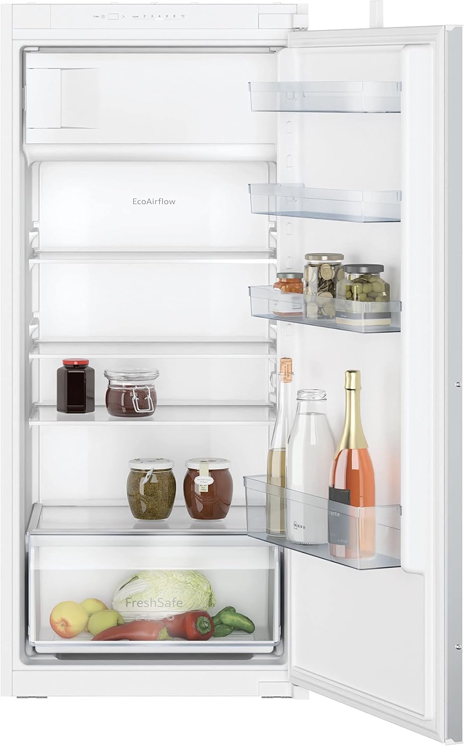 Neff réfrigérateur, 187 L, 35db, Blanc, encastrable 1 porte KI2421SE0 N30 Fresh Safe, Eco Air Flow