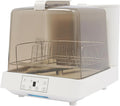 AOAPUMM Lave-vaisselles compacts, 800 W, 8 l, Blanc/Marron, Lave-vaisselle compact, la table, rinçage complet à 360°