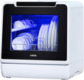 HAVA Lave-vaisselles posables, 5 L, Blanc, mini lave vaisselle, nouveau modèle amélioré 2024, 8 programmes de lavage