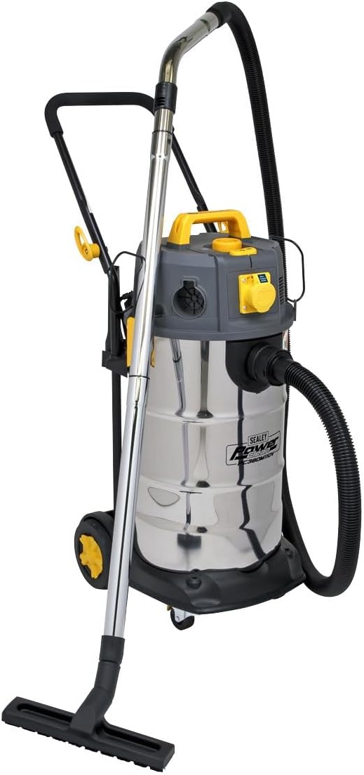 Sealey aspirateur eau et poussière, 38 L, Argenté/Noir