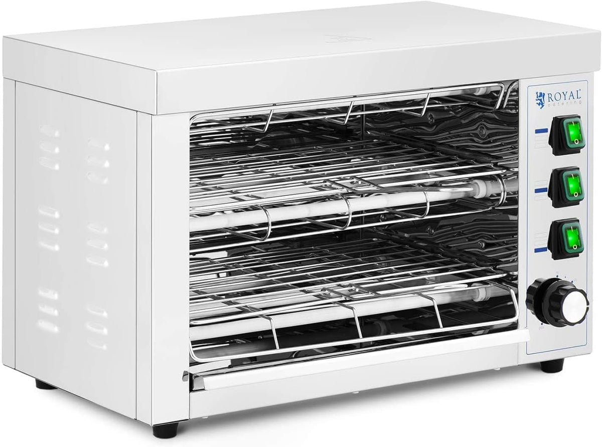 Royal Catering Fours grille-pain, 150 W, Argenté, RCPES-340 Salamandre De Cuisine Professionnelle Four Électrique Grill (3
